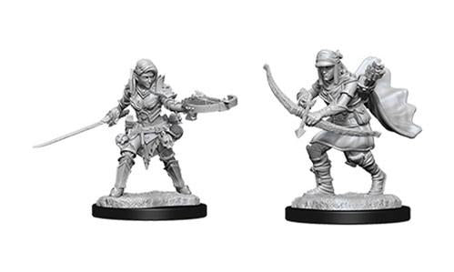 Pathfinder Deep Cuts Unpainted Miniatures: Female Half-Elf Rangers (2)