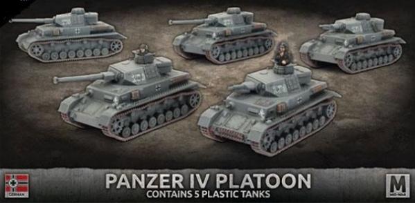Flames Of War (WWII): (Iron Cross) Panzer IV Tank Platoon (Plastic)