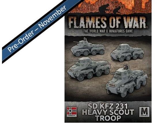 Flames Of War (WWII): (Iron Cross) Sd Kfz 231 Heavy Scout Troop