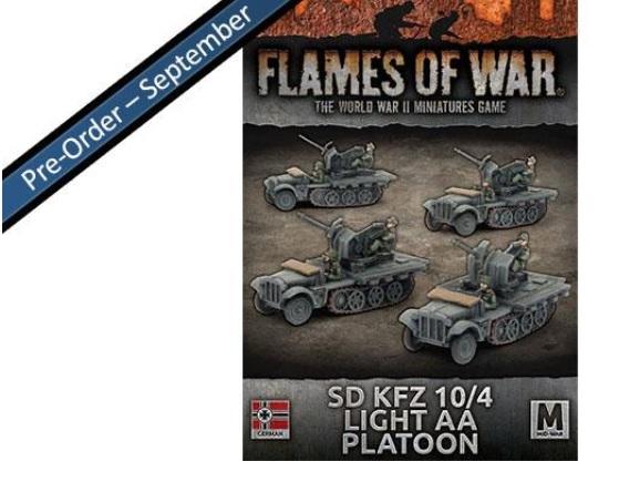 Flames Of War (WWII): (Iron Cross) Sd Kfz 10/4 Light AA Platoon