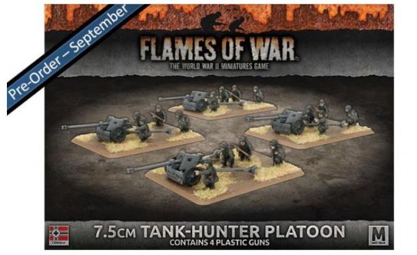 Flames Of War (WWII): (Iron Cross) 7.5cm Tank-hunter Platoon (Plastic)