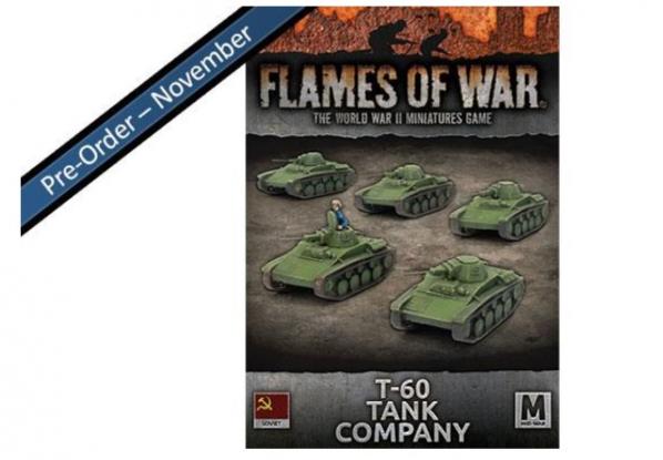 Flames Of War (WWII): (Soviet) T-60 Tank Company (x5)