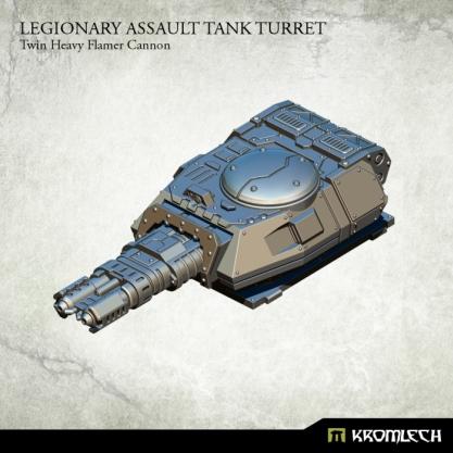 Kromlech Conversion Bitz: Legionary Assault Tank Turret - Twin Heavy Flamer Cannon (1)
