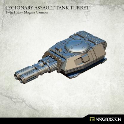 Kromlech Conversion Bitz: Legionary Assault Tank Turret - Twin Heavy Magma Cannon (1)