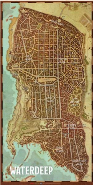 D&D 5th Edition: Waterdeep City Map