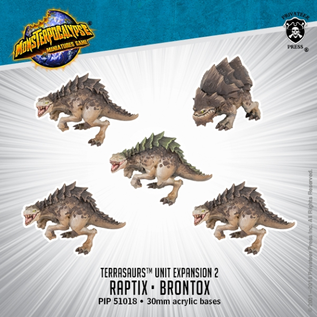 Monsterpocalypse: Raptix & Brontox - Terrasaur Units (metal/resin)