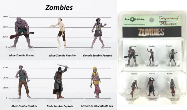 28mm Fantasy: Characters of Adventure (Zombies) - Set A (6)