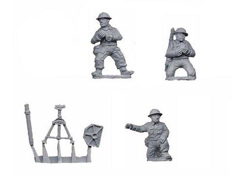 Crusader Miniatures: British 3'' Mortar Pack (1 mortar, 3 crew)