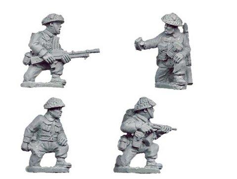 Crusader Miniatures: Late British Command & Bren Teams kneeling (4)