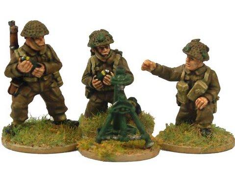 Crusader Miniatures: Late British 3” Mortar Pack (1 mortar, 3 crew)