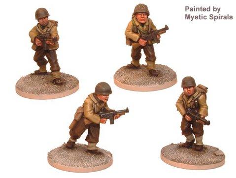 Crusader Miniatures: US Infantry with Thompson SMG (4)