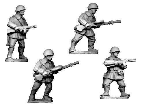Crusader Miniatures: Russian LMG Teams, Winter Uniform wearing helmets (4)