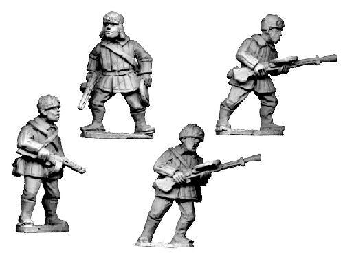 Crusader Miniatures: Russian LMG Teams, Winter Uniform with fur hats (4)