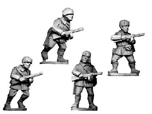 Crusader Miniatures: Russians in winter uniform with SMGs (4)