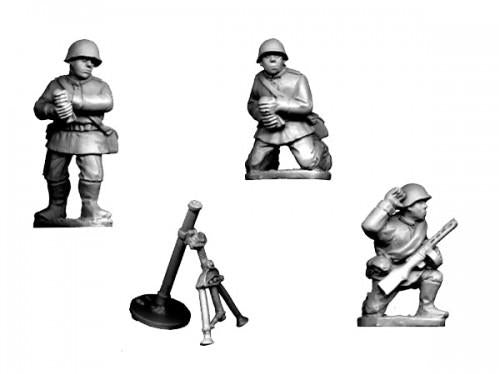 Crusader Miniatures: Russian Mortar (4 pcs)