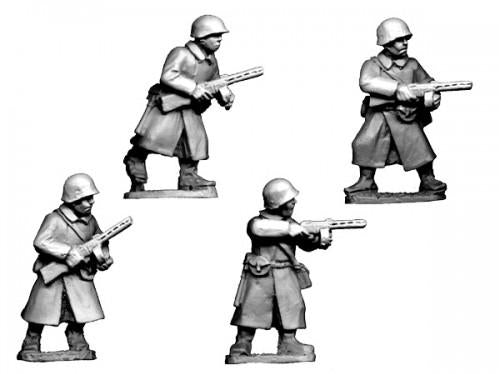 Crusader Miniatures: Russian SMG Infantry in Greatcoats (4)