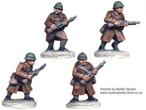Crusader Miniatures: French Infantry with Carbines (4)