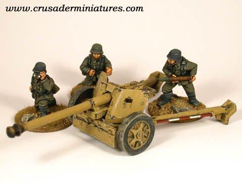 Crusader Miniatures: German Pak40 75mm AT Gun & 3 crew
