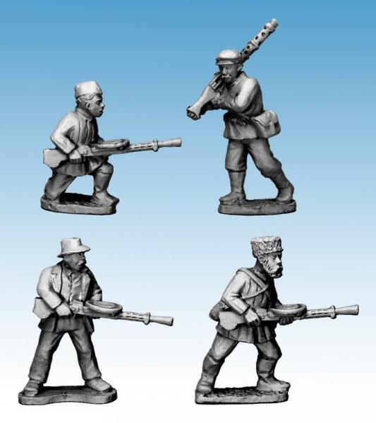Crusader Miniatures: Partisans with Light Machine Guns (4)