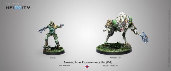 Infinity (#738) Ariadna: Streloks, Kazak Reconnaissance Unit (K-9) (2)