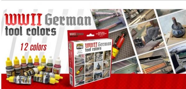 AMMO: Acrylic Paint Set - WWII German Tool Colors (12)