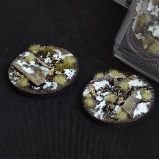 Battle Ready Bases: Winter Round 60mm (x2)