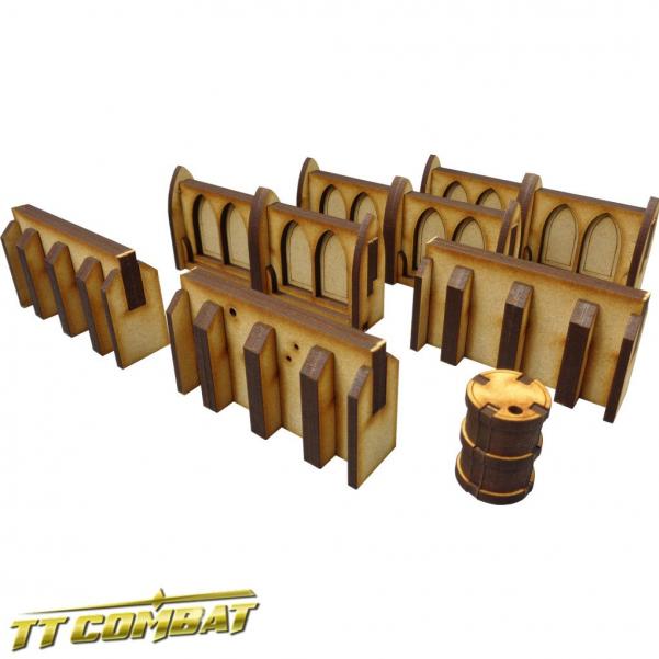 28mm Terrain: Sci-fi Gothic - Small Walls (7)