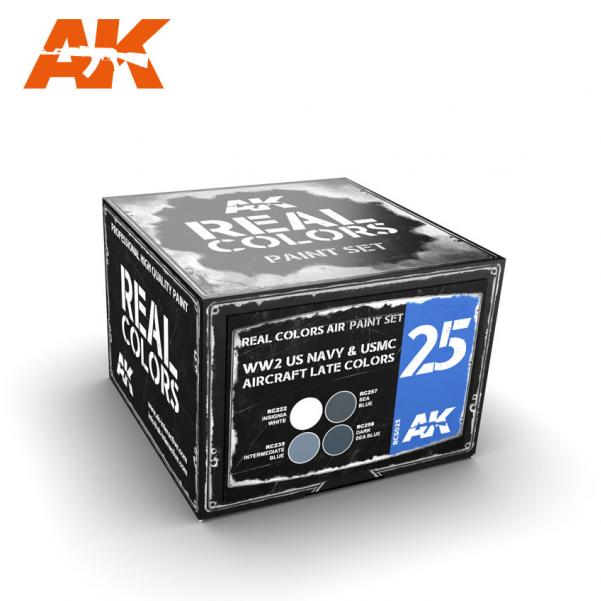 AK-Interactive: Real Colors - WW2 US Navy & USMC Late Aircraft Colors Set