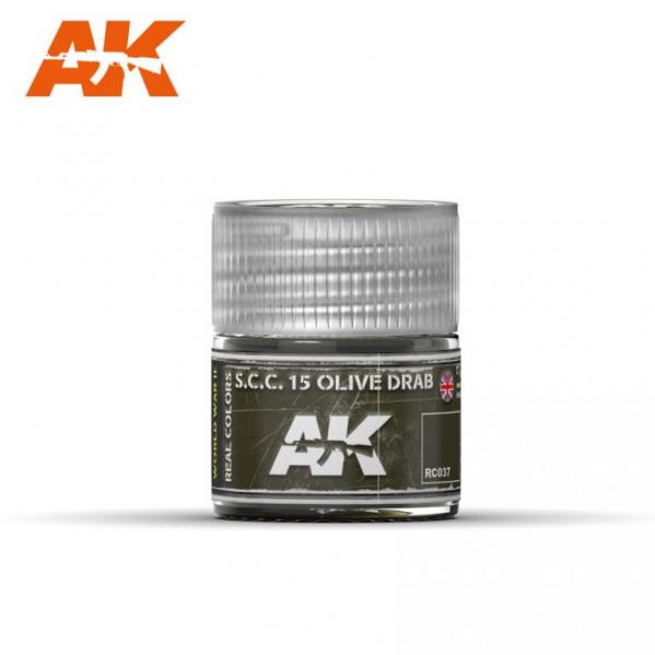 AK-Interactive: Real Colors - S.C.C. 15 Olive Drab 10ml