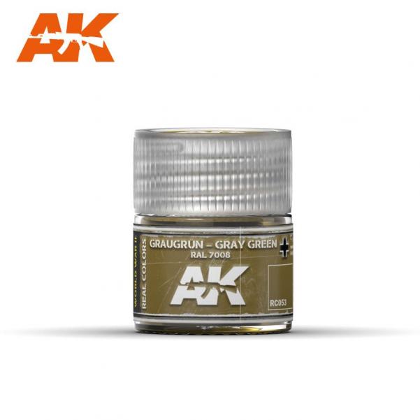 AK-Interactive: Real Colors - Graugrün-Gray Green RAL 7008 10ml