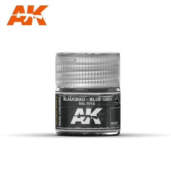 AK-Interactive: Real Colors - Blaugrau-Blue Grey RAL 7016 10ml