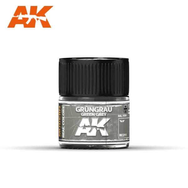 AK-Interactive: Real Colors - Grüngrau-Green Grey RAL 7009 (MODERN) 10ml