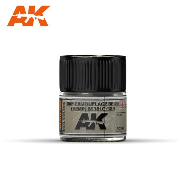 AK-Interactive: Real Colors - RAF Camouflage Beige (HEMP) BS 381C/389 - 10ml