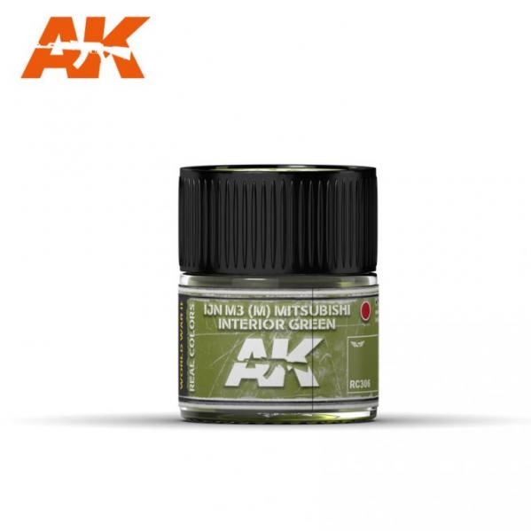 AK-Interactive: Real Colors - IJN M3 (M) MITSUBISHI Interior Green 10ml