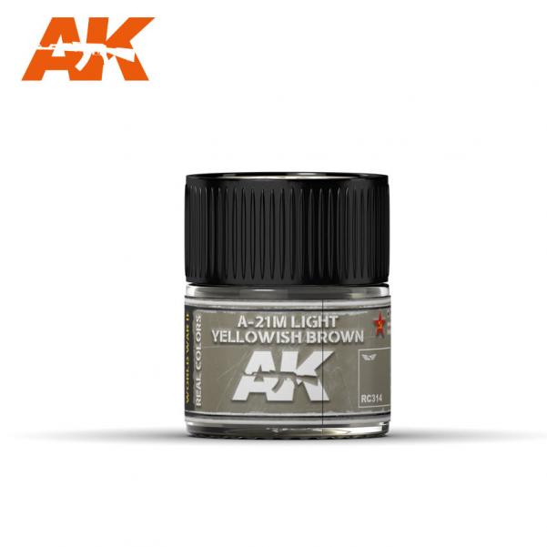 AK-Interactive: Real Colors - A-21M Light Yellowish Brown 10ml