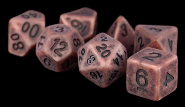 Polyhedral Dice Set: (Resin) Ancient Copper (7 die set)