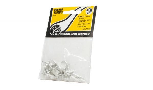 Woodland Scenics: (Terrain Accessories) Broken Stumps