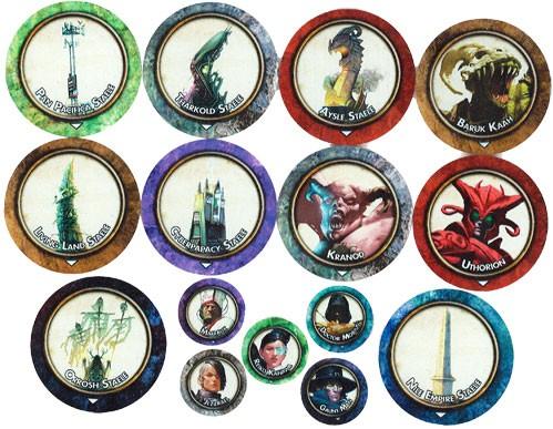 Torg Eternity RPG: High Lords and Stelae Tokens