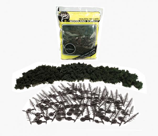 Woodland Scenics: Tree Kits - Conifer Green (16/pkg - 6'' - 8'')
