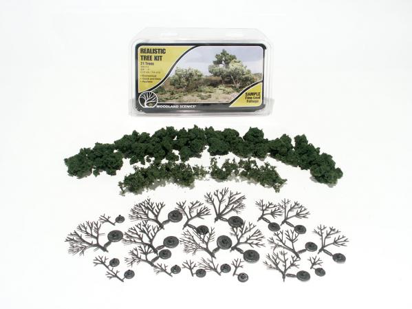 Woodland Scenics: Tree Kits - Medium Green (21/pkg - 3/4'' - 3'')