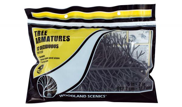 Woodland Scenics: Tree Armatures And Foliage - 5'' to 7'' Armatures (Deciduous) (12pcs)