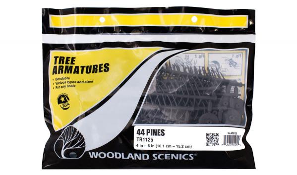 Woodland Scenics: Tree Armatures And Foliage - 4'' to 6'' Armatures (Pine) (44pcs)