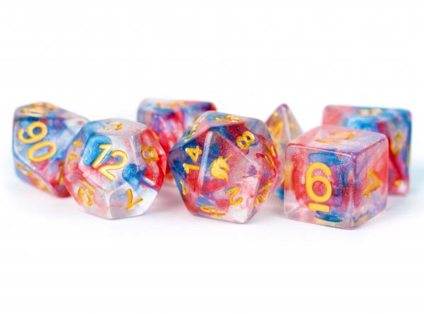 Metallic Dice: Unicorn RESIN Polyhedral Dice Set - Cosmic Carnival (7)