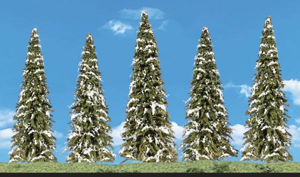 Woodland Scenics: Tree Kits - Snow Dusted (5/pkg - 2'' - 3 1/2'')
