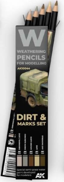 Weathering Pencils for Modelling: Dirt & Marks Set (5)