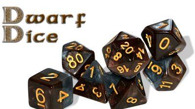 Halfsies Dice: Dwarf Dice (7 Dice Polyhedral Set)