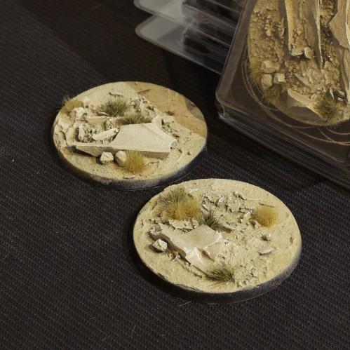 Battle Ready Bases: Arid Steppe Round 60mm (x2)