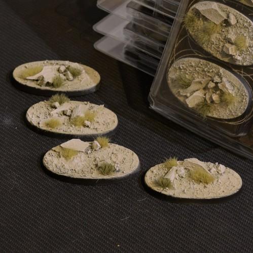 Battle Ready Bases: Arid Steppe Oval 60mm (x4)