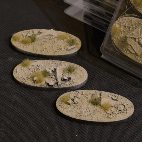 Battle Ready Bases: Arid Steppe Oval 75mm (x3)