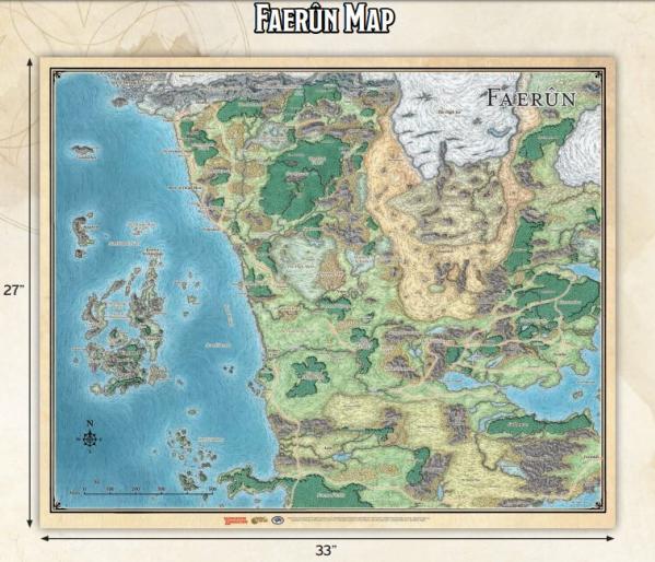 Sword Coast Adventure’s Guide Faerûn Map